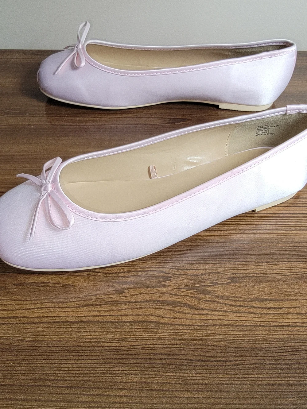 Janie and Jack Pink Satin Ballet Flats - Size 4 Big Kid